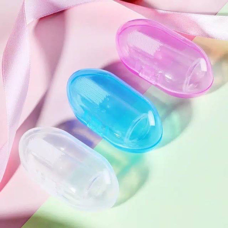 Sikat Lidah Bayi / Pembersih Mulut Bayi / Sikat Gigi Lidah Bayi Silikon Baby Finger Brush Silicone