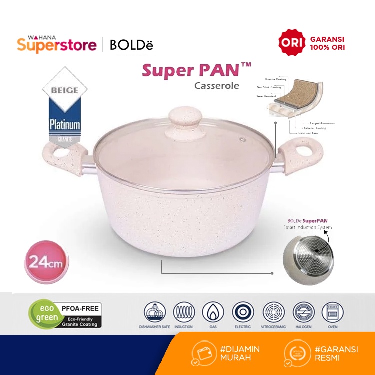 Bolde Pan Super Pan Casserole 24CM - Beige