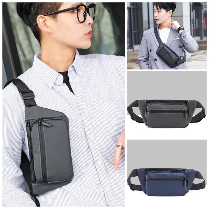 Waistbag Pria import Tas Pinggang Slempang Waterproof Premium ORIGINAL Fashion