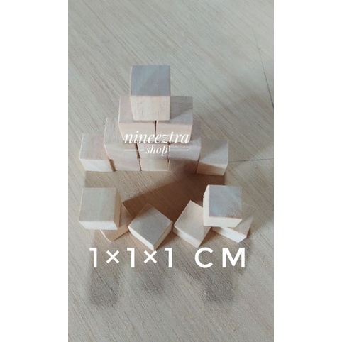 Wooden cube mahogany 1×1×1 cm kubus kayu mahoni balok kubus mahoni