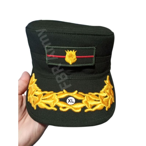 topi pdh pamen tni ad dengan pangkat