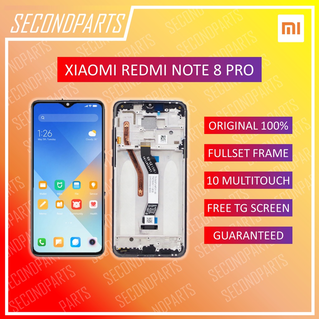 LCD FULLSET FRAME XIAOMI REDMI NOTE 8 PRO ORIGINAL COPOTAN