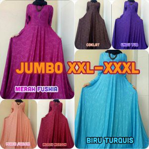 Jersey emboss Jumbo XXL   XXXL  Gamis L3 Busana Muslim L4 Embos Hasunashop Maxi Syari