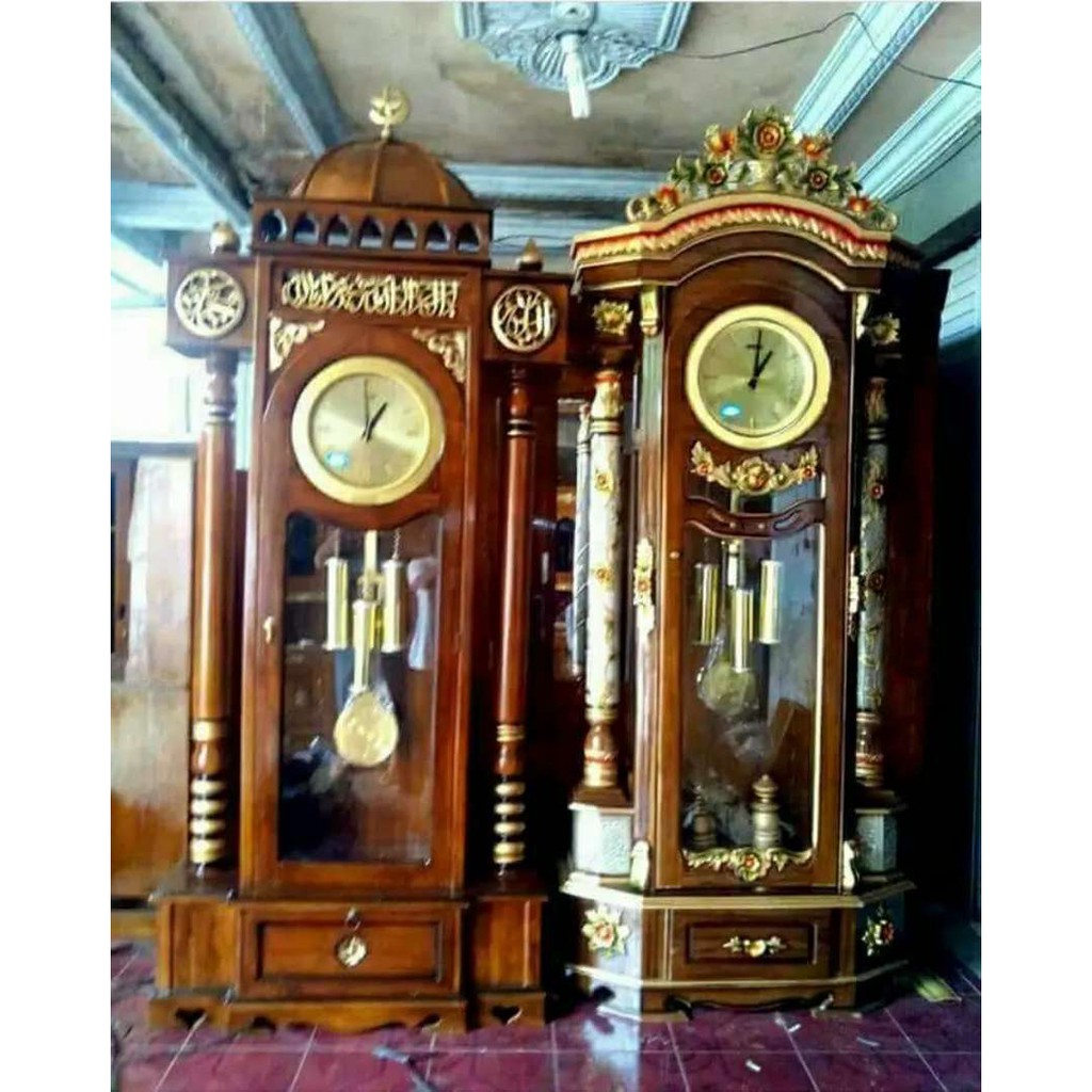 Lemari Jam Hias Jati Jepara