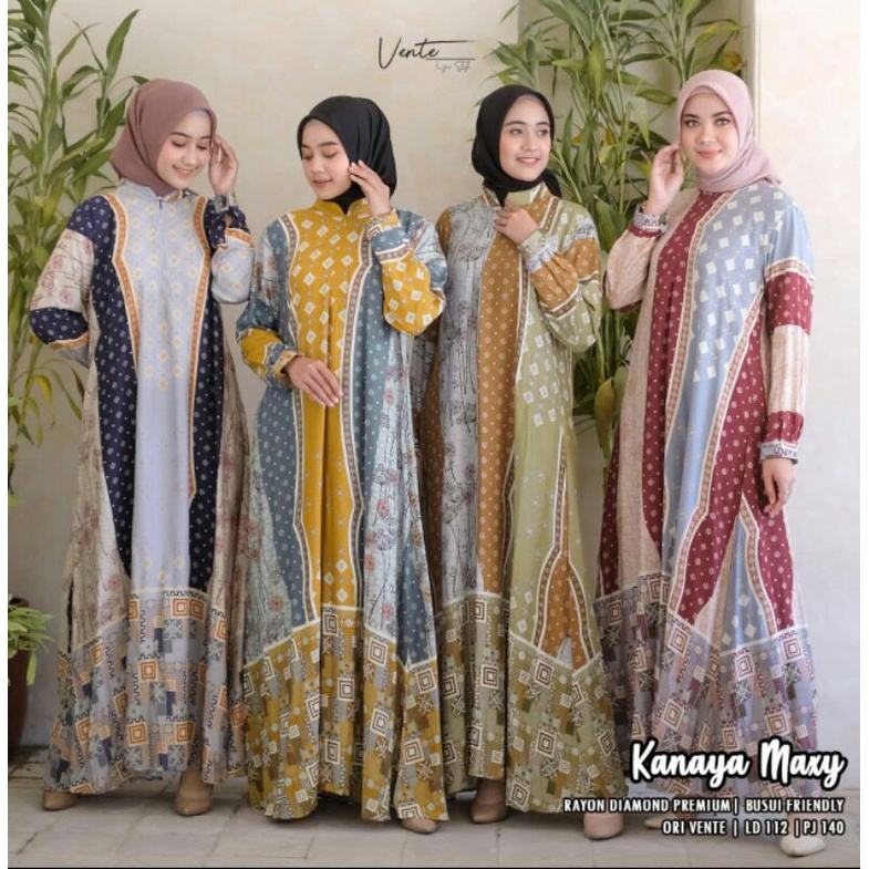 gamis wanita murah syar'i Kanaya maxy ORI by Vente