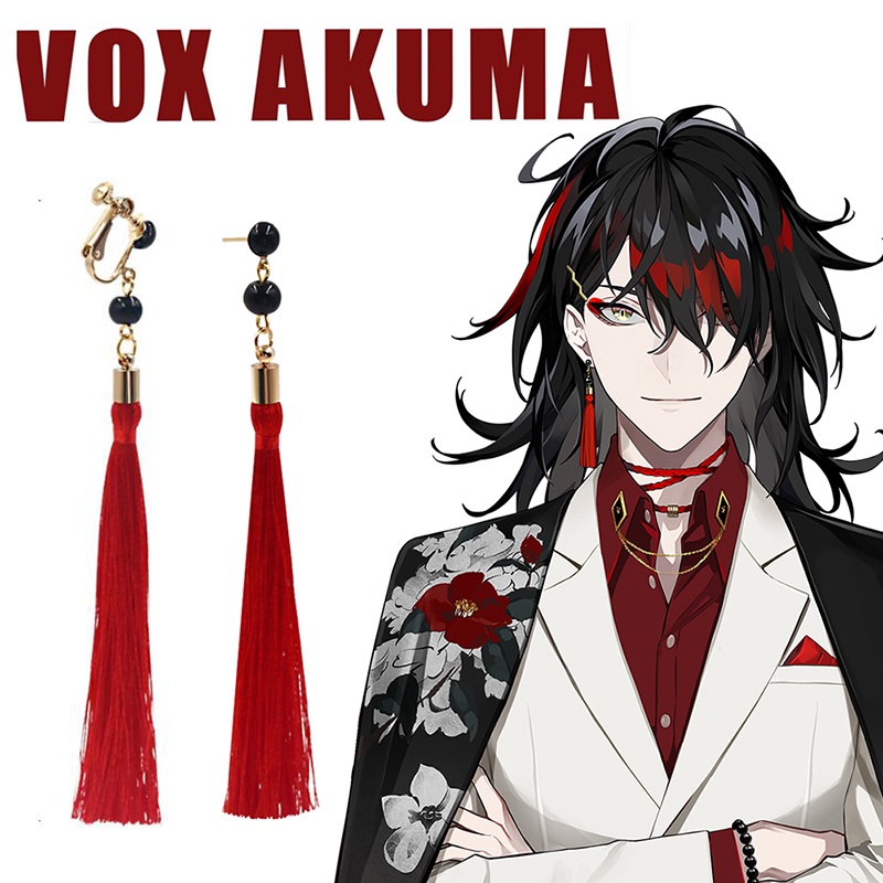 Anting Hoop Desain Anime VTuber Luxiem Ike Eveland Bahan Akrilik Untuk Pria Dan Wanita