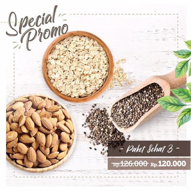 

Cuci Gudang Awal Tahun Paket Sehat 3 (500gr Rolled Oat, 250gr Organic Chia Seed, Roasted Almo Promo