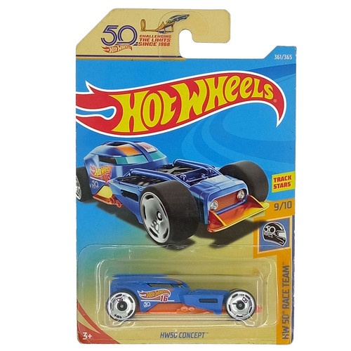 Hot Wheels HW50 Concept Biru HW 50th Race Team Mainan Mobil Hotwheels