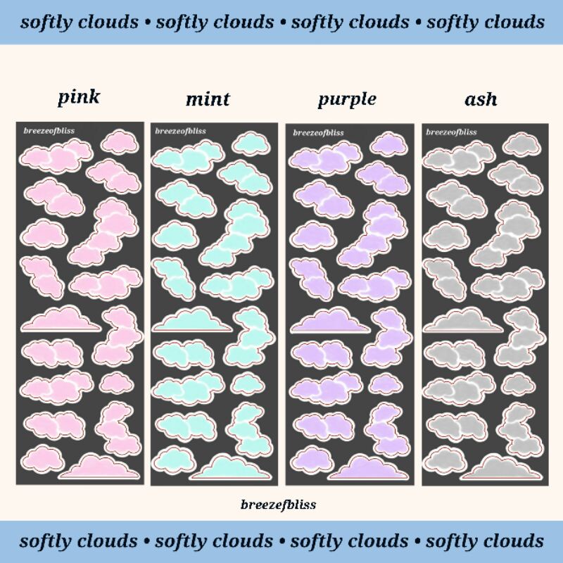 

breezeofbliss - softly clouds deco sticker polcos