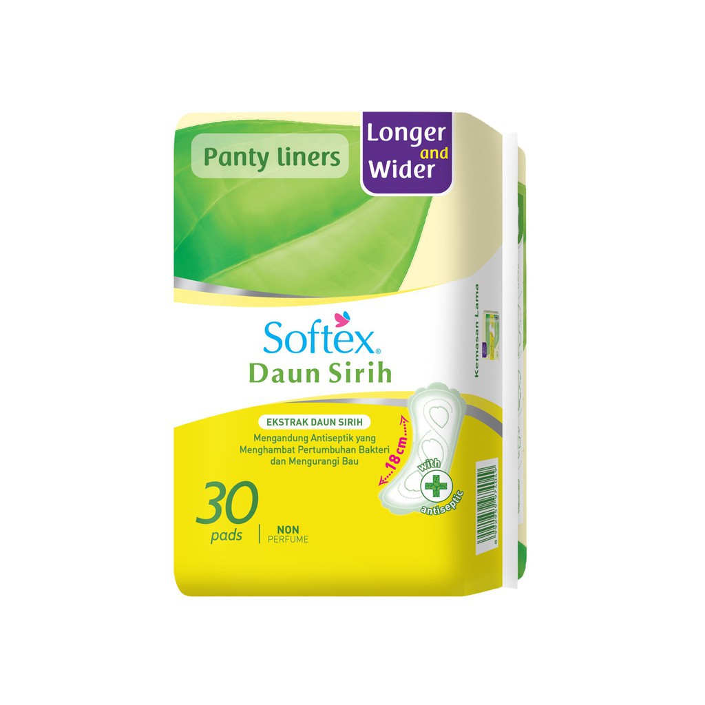 Pantyliner Softex Daun Sirih Longer Wider 30s