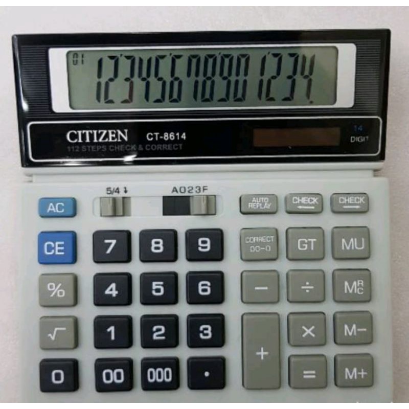 

kalkulator citizen ct 8614 14 digit besar