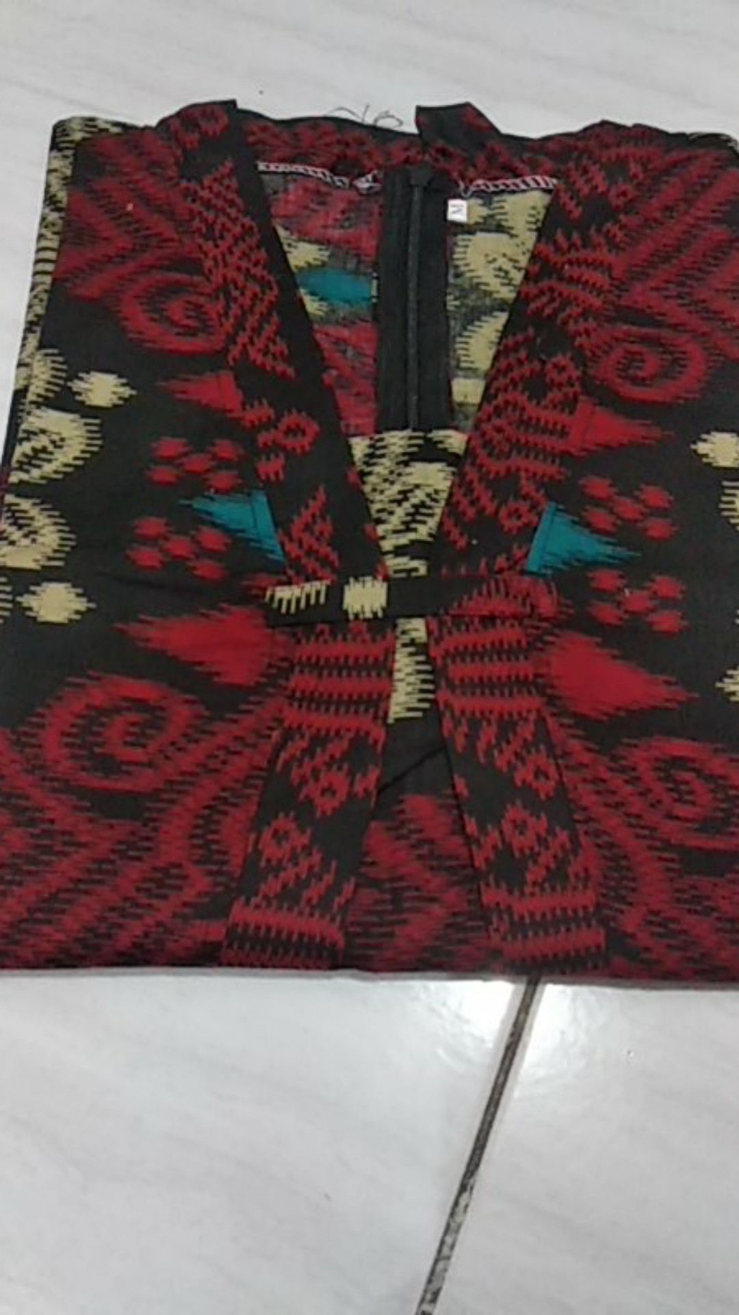 Tey-17 Batik Wanita Asj Sa Hrb026 Kenongo Kemeja Tosca Pendek