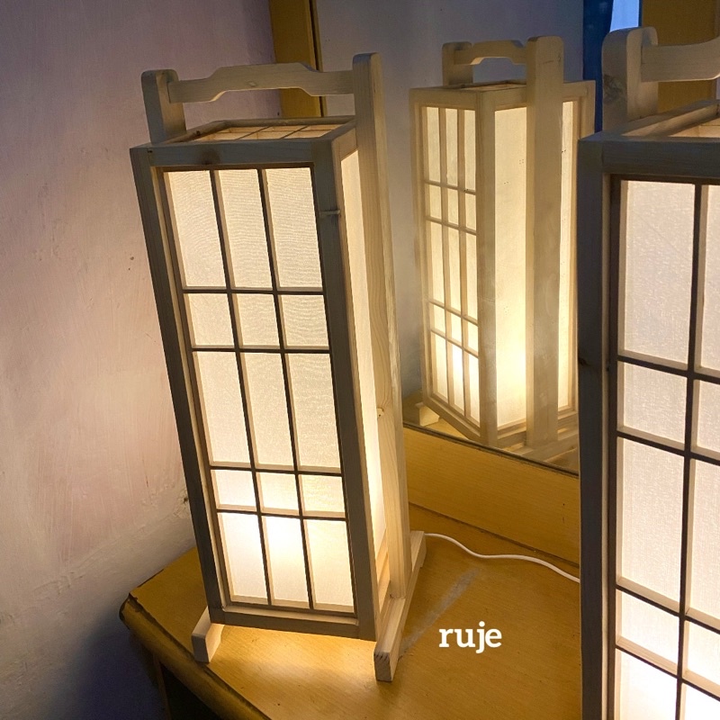 lampu interior jepang kayu besar cafe rumah mewah klasik