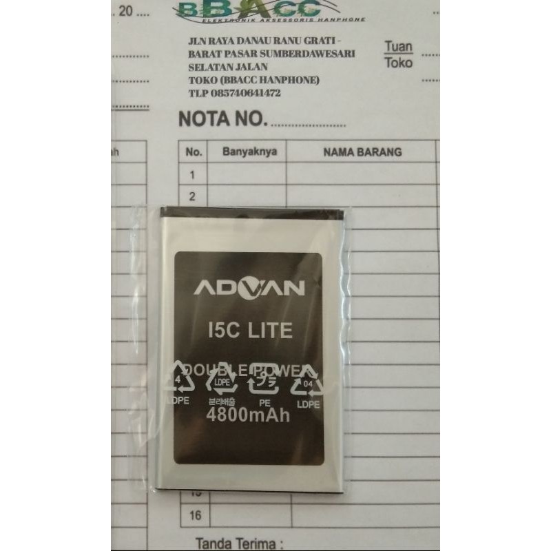 BATERAI ADVAN I5C LITE