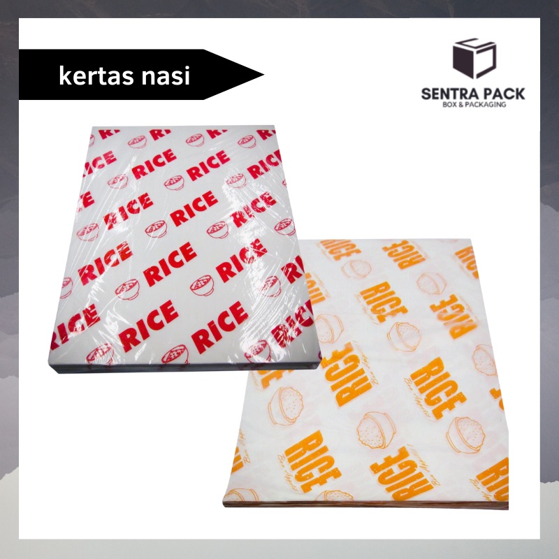 

KERTAS NASI KFC | 27 X 22 | Foodgrade Paper | Rice Printing | Paperwrap Motif | Laminasi (100 pcs)