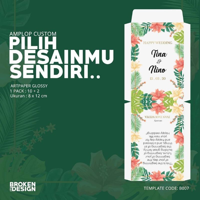 

Amplop Custom Lebaran/Angpau Lebaran Seri B007