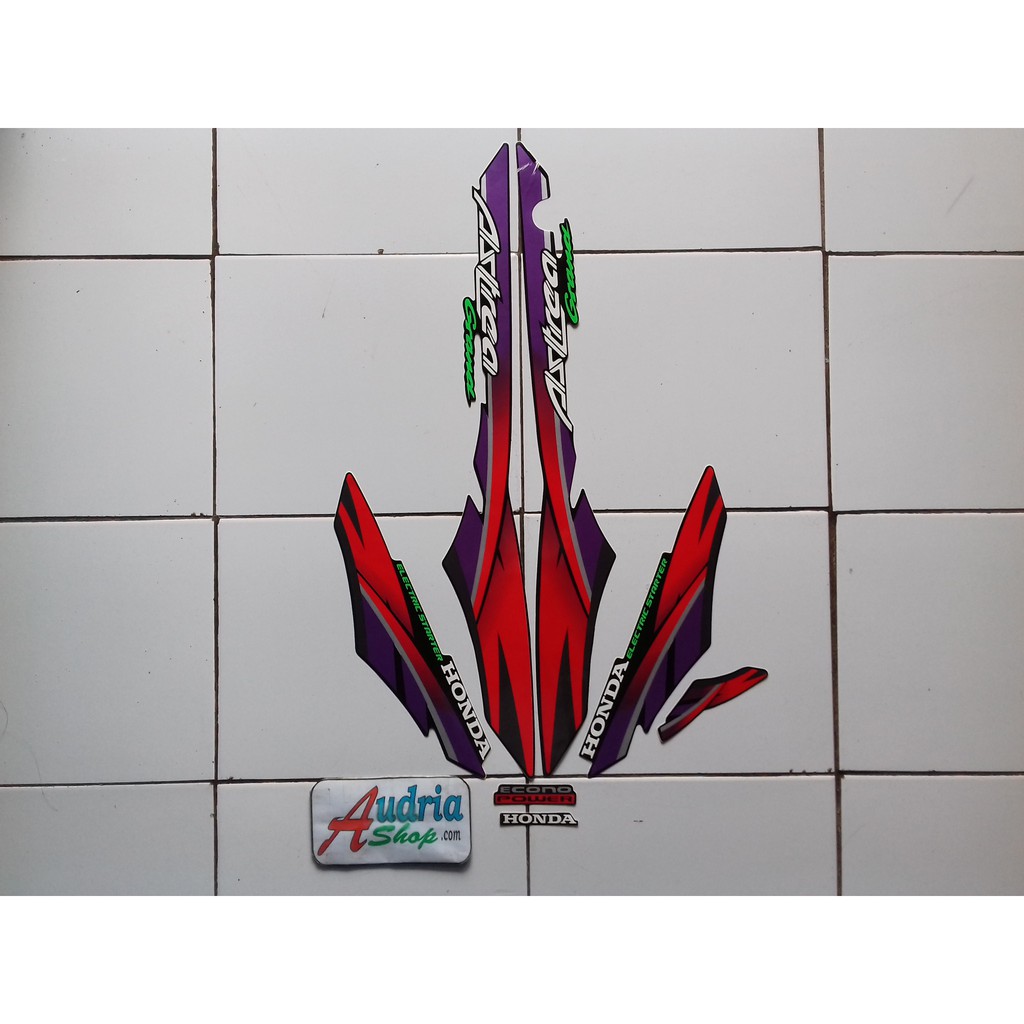 Stiker Striping Motor Honda Astrea Grand 1996 Merah Shopee Indonesia