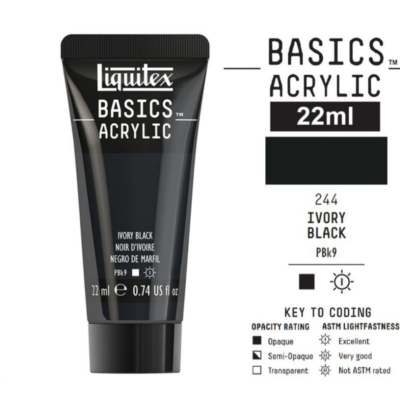 

LIQUITEX BASICS ACRYLIC 22 ML IVORY BLACK