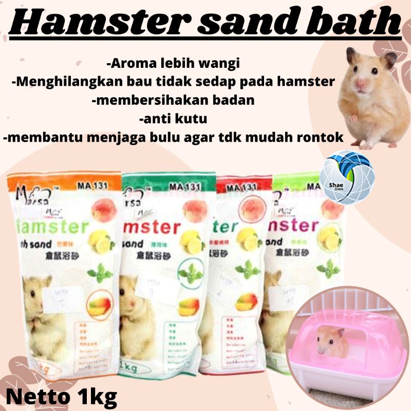 PASIR MANDI HAMSTER PASIR MANDI HAMSTER 1000Gram HAMSTER BATHING SAND Bath