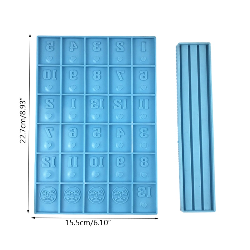 SIY  DIY Israeli Mahjong Epoxy Resin Mold Game Table Mahjong Casting Silicone Mould