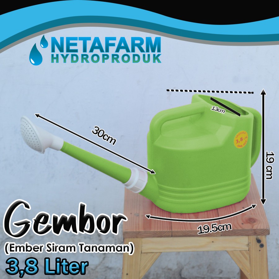 Gembor Air Ember Penyiram Tanaman Watering Can 3,8 Liter