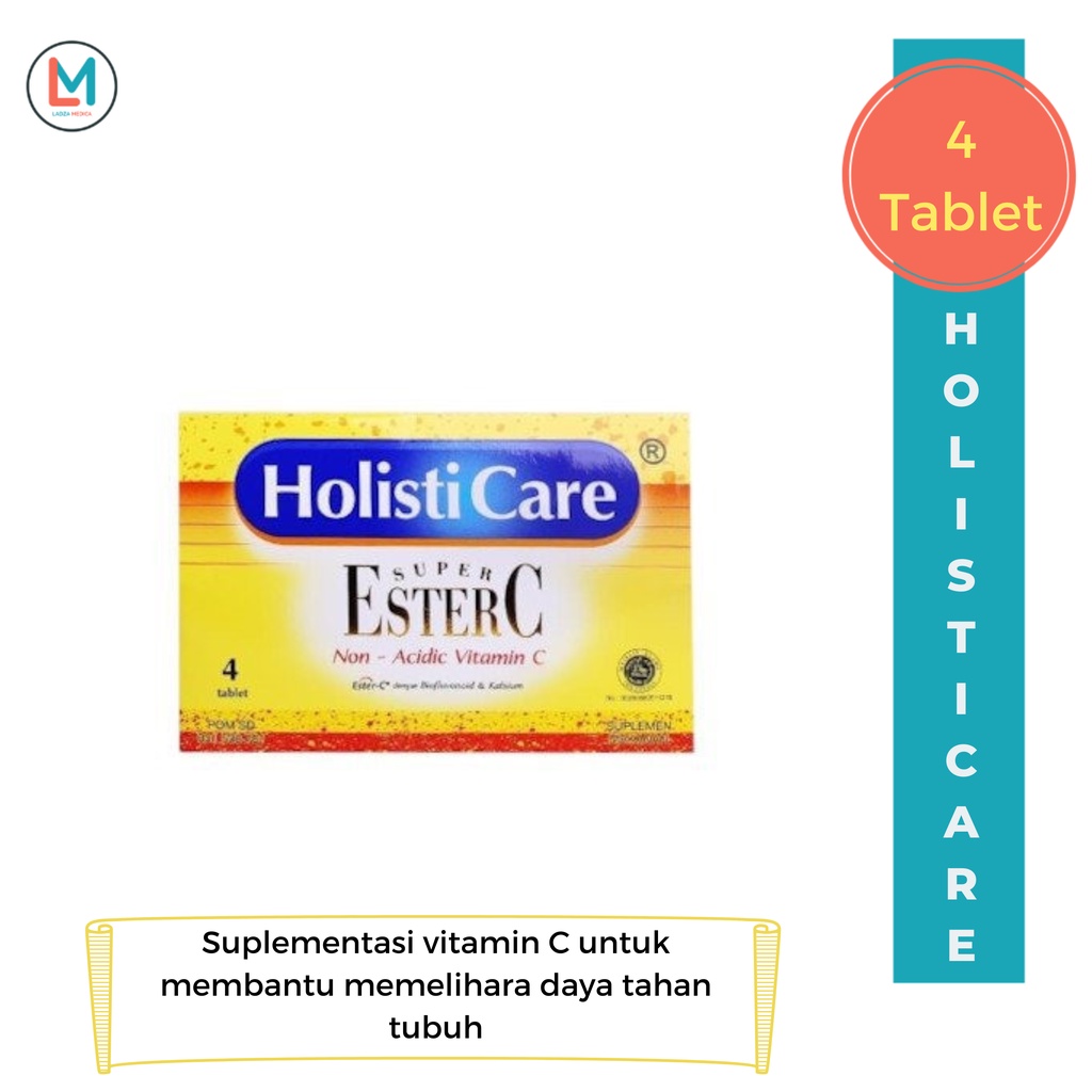 Holisticare Ester C 1 Strip Isi 4 Tablet ∣ Vitamin C