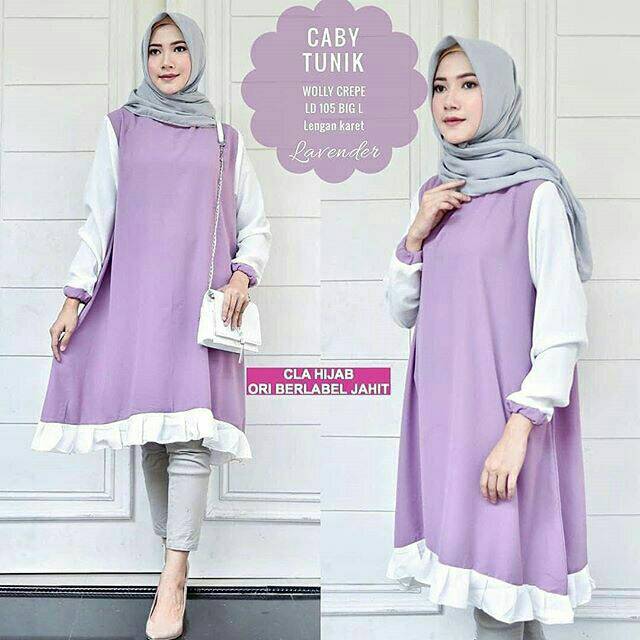 Caby Tunik, ATASAN, TUNIK, Blouse wanita, atasan wanita, BLOUSE, Fashion muslim, baju wanita,fashion