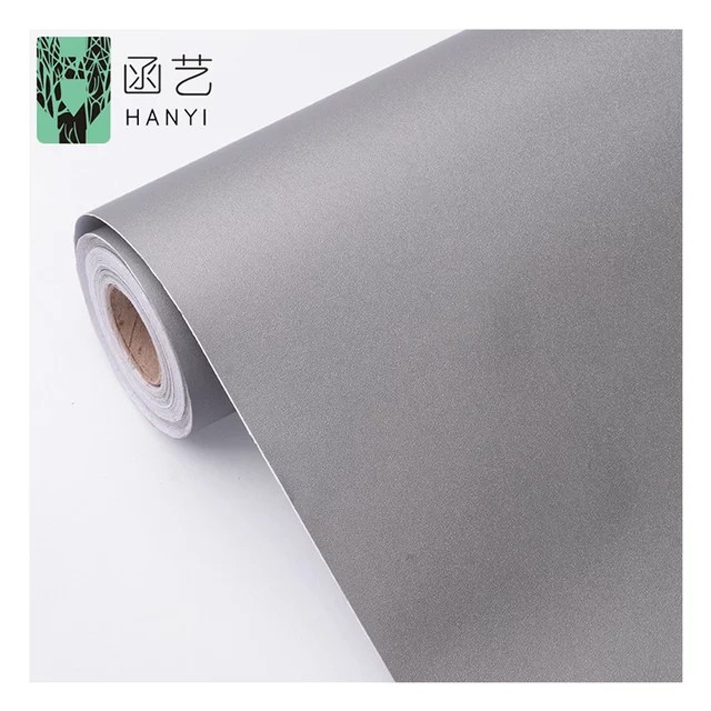 WALLPAPER DINDING MOTIF POLOS ABU MUDA 45cm x 10m