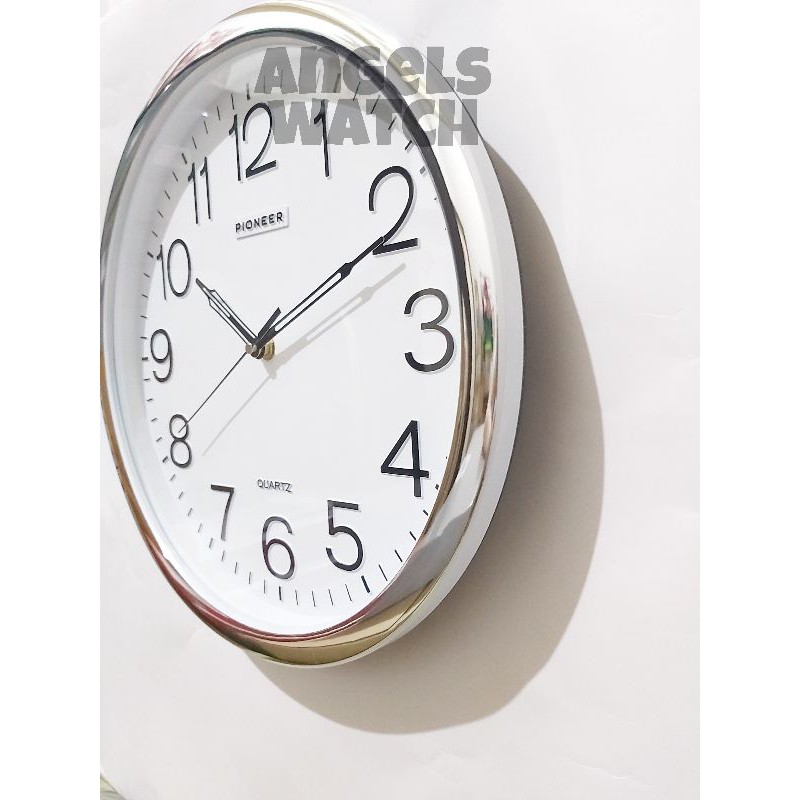 angelswatch jam dinding pioneer HS-2038 jam dinding list chrome/ stainless