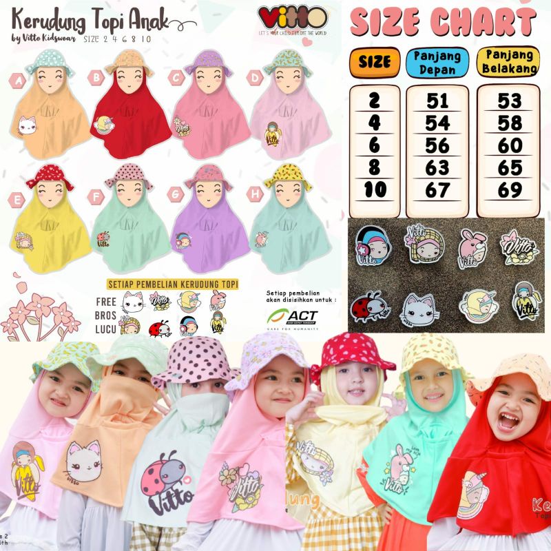jilbab topi jilbab anak