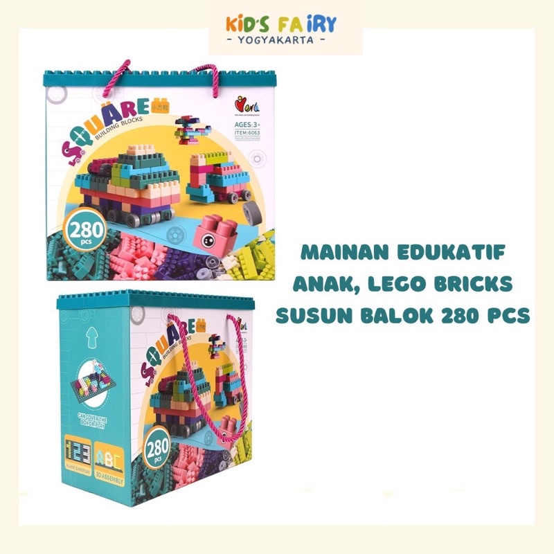 KidsFairy Mainan Edukatif Anak Lego Bricks Susun 280 pcs