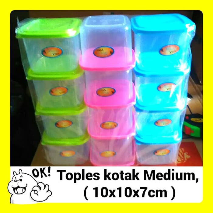 Toples Kotak, Medium , ( 10 x 10 x 7 Cm ).