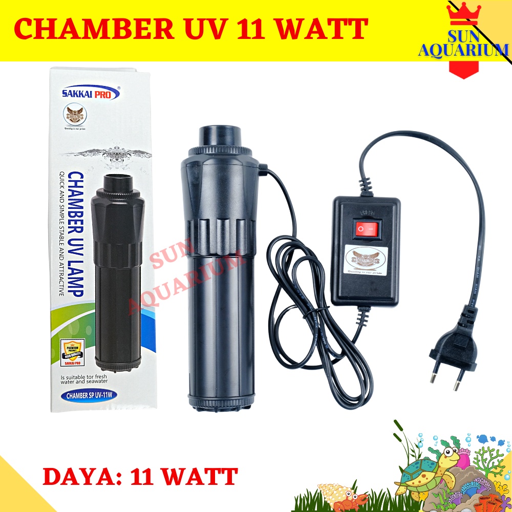 Lampu Chamber Sakkai Pro Uv 11 Watt | Lampu Uv Aquarium | lampu Ultraviolet Aquarium