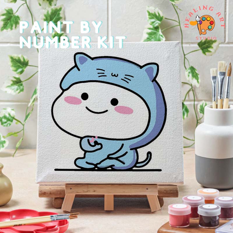 

Paint by number lukisan pentol ver 3 canvas 20x20 cm / painting kit / set melukis