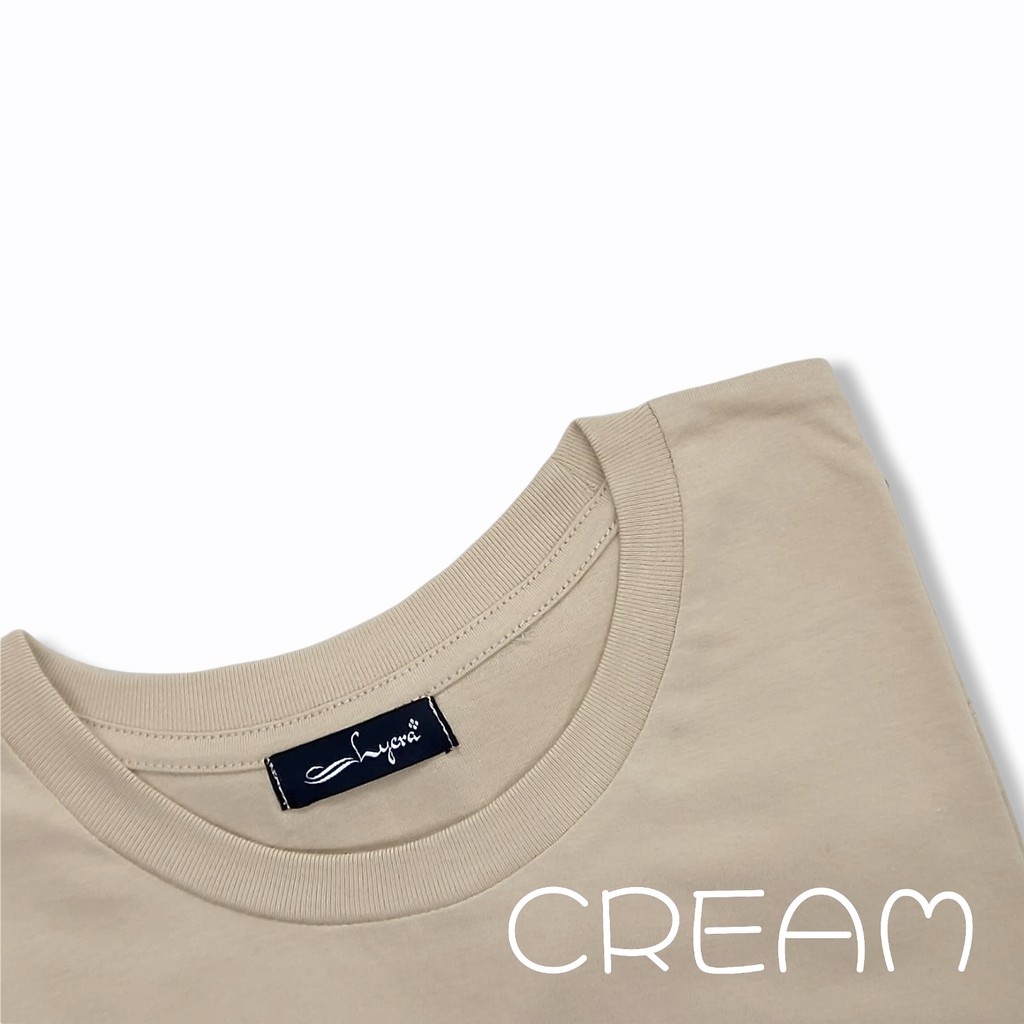 [CYC | COD] REAPICT | Kaos Basic Oversize Top XXL | Cotton Combed | Atasan Trend Wanita Murah Best Seller-Cream