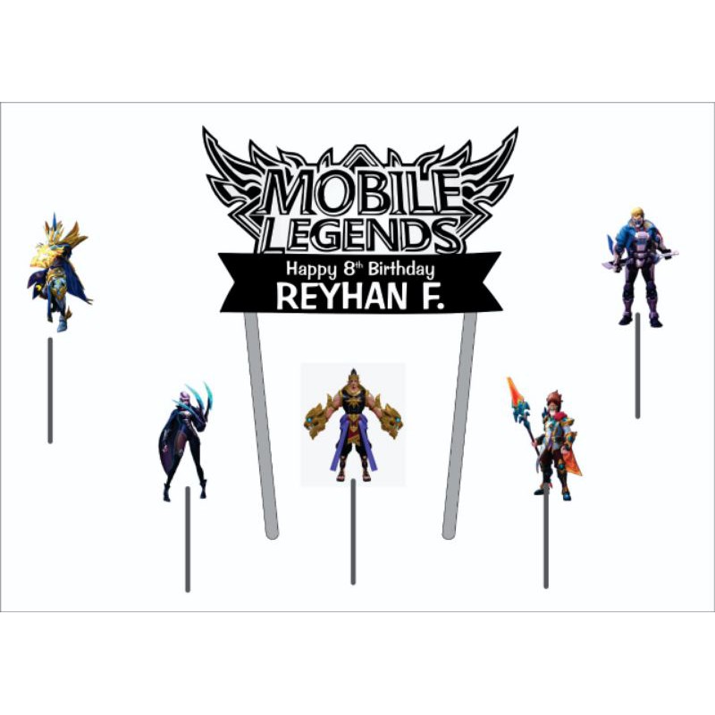 Topper Cake Mobile Legends PAKE NAMA