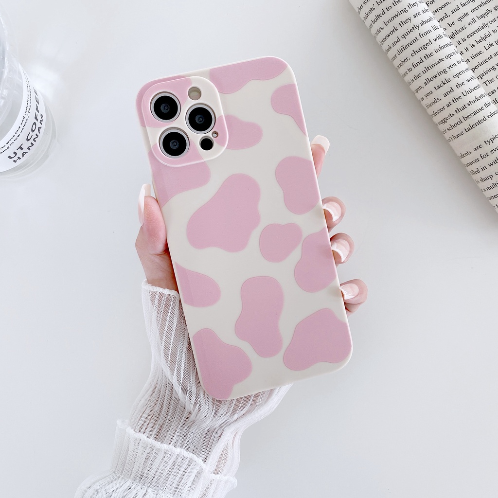 OPPO REALME C35 C31 C25 C21 C20 C21Y C15 C12 C11 C3 C2 C1 REALME 9 9i 8i 8 6 6s 6i 5 5s 5i 2 Pro Plus 4G 5G 2020 2021 Soft Case Motif Kulit Sapi Silikon Casing Square-3