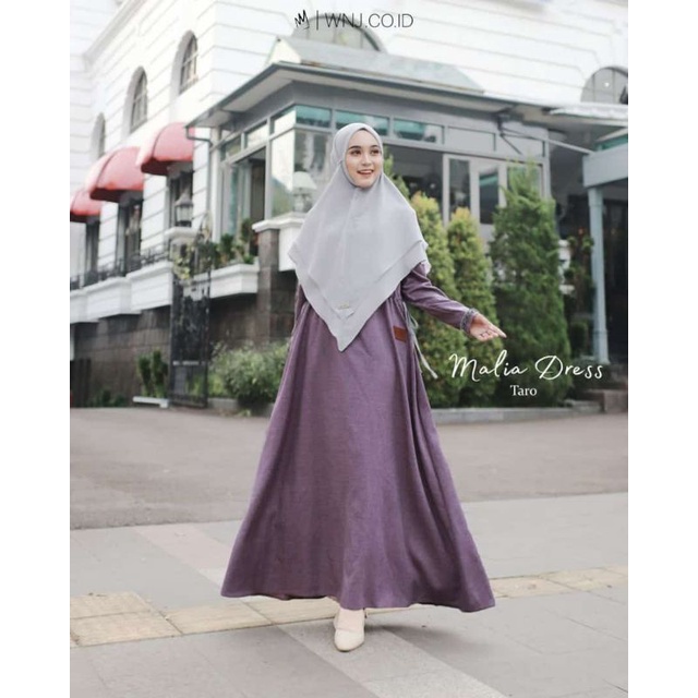 Gamis polos casual Malia Dress by wanoja wnj.id