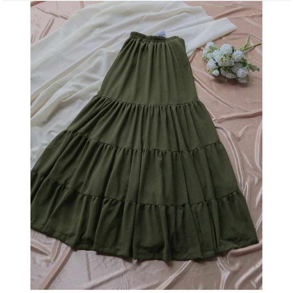 ROK CANDA / Rok Susun Maxi Skirt Rok Bangkok Skirt Rok Umpak Rok Ceruty Rok Panjang