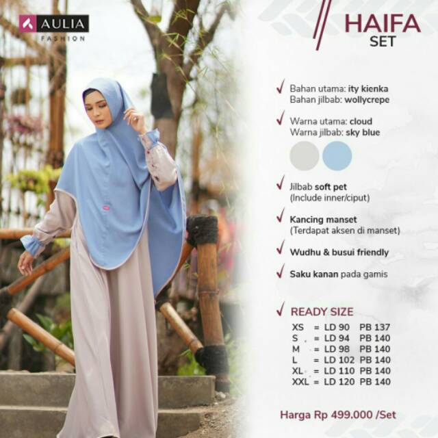 PROMO BAZARA Gamis ORI aulia Haifa set
