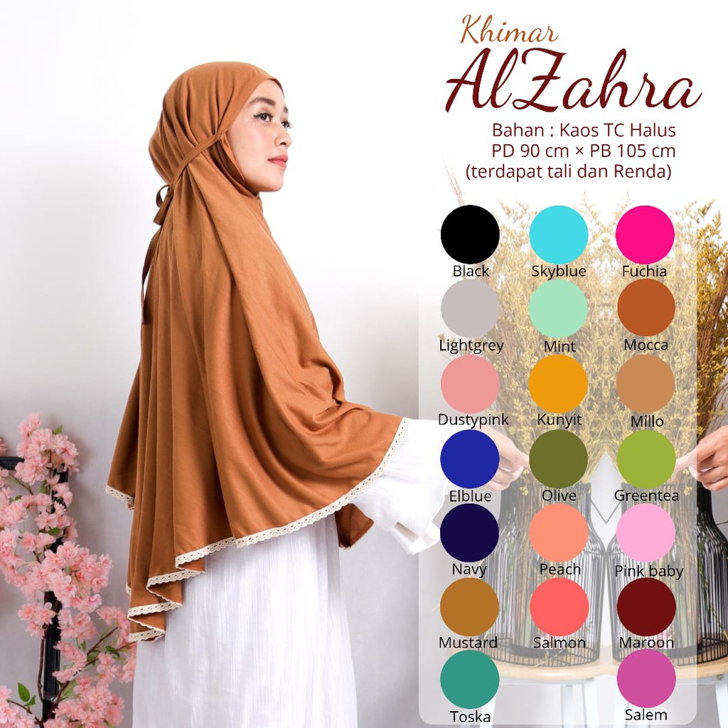 TERLARISSS!!! KHIMAR JUMBO DEWASA MUSLIMAH/BERGO MARYAM TALI_KHIMAR ALZAHRA_BAHAN KAOS TC PREMIUM