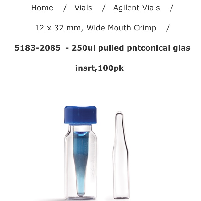 Jual Agilent Vial Insert Shopee Indonesia