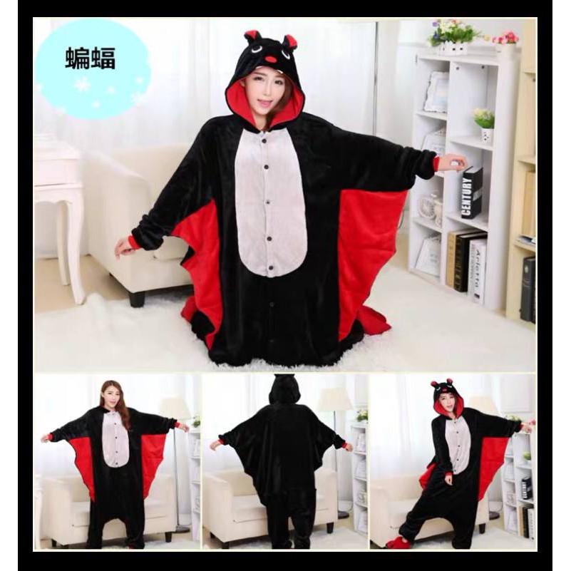 BAJU ONESIE KOSTUM KELELAWAR BAT BADTZ-MARU PIYAMA KIGURUMI PESTA COSPLAY