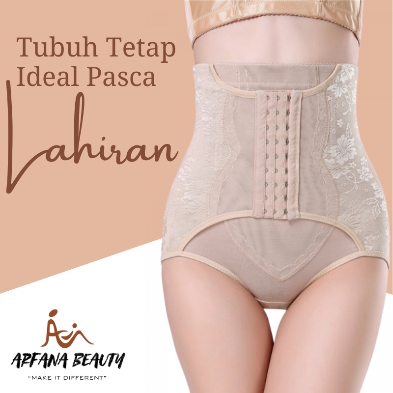 Korset Pelangsing Perut Double Curve Underpant Ready Warna Beige Dan Hitam Ukuran M-L-XL-XXL