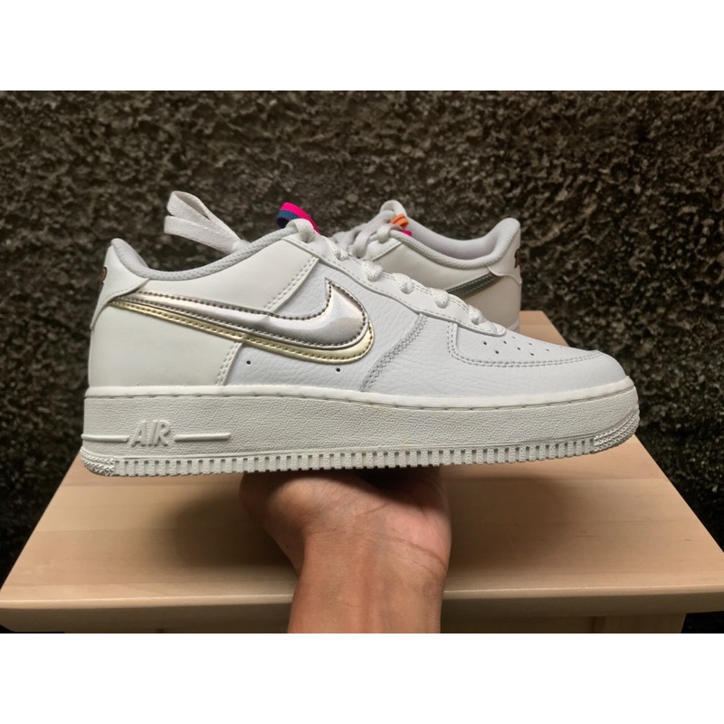 Nike Air Force 1 LV8 Off-Noir/Summit White/Pink Prime/Metallic Pewter Original BNIB