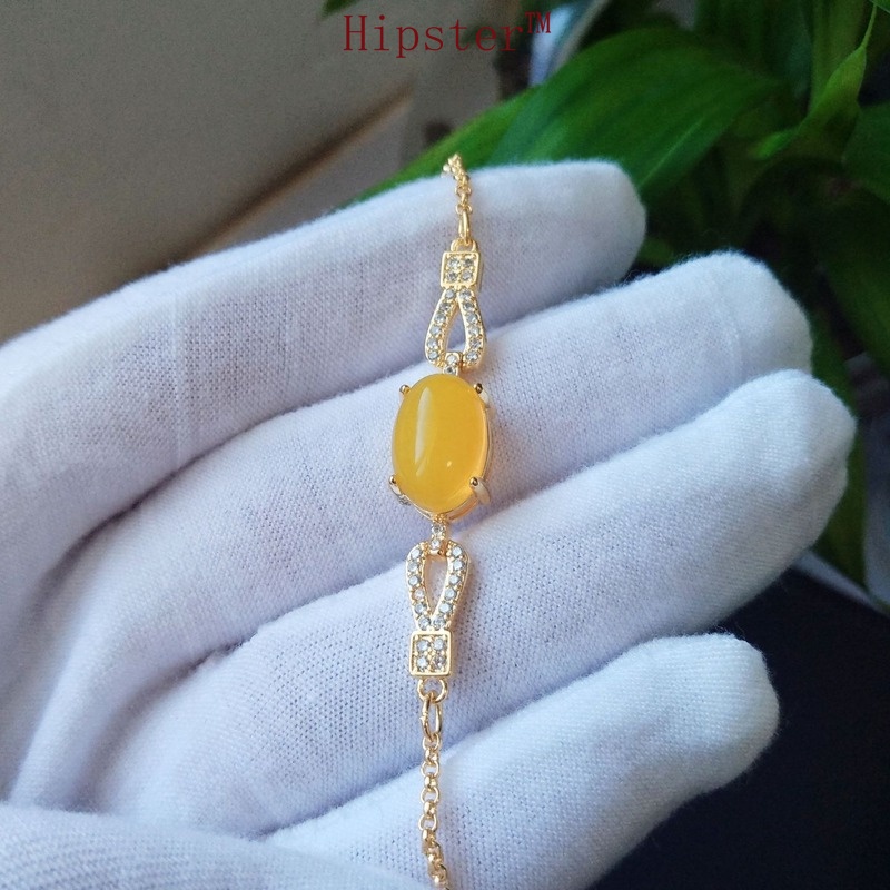 INS Personalized, Stylish and Simple Natural Citrine Temperamental Bracelet