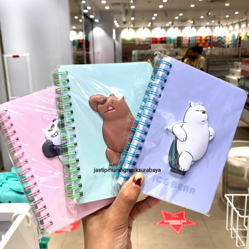 

MEMOBOOK WE BARE BEARS MEMOBOOK MINISO NOTEBOOK GRIZZ ICE BEAR PANPAN