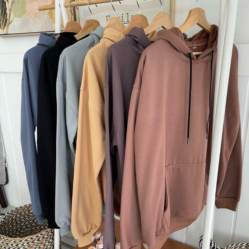 XXL JAKET NATURAL HOODIE POLOS OVERSIZE Pria Wanita BIG SIZE | SWEATER JUMBO BAHAN FLEECE TEBAL