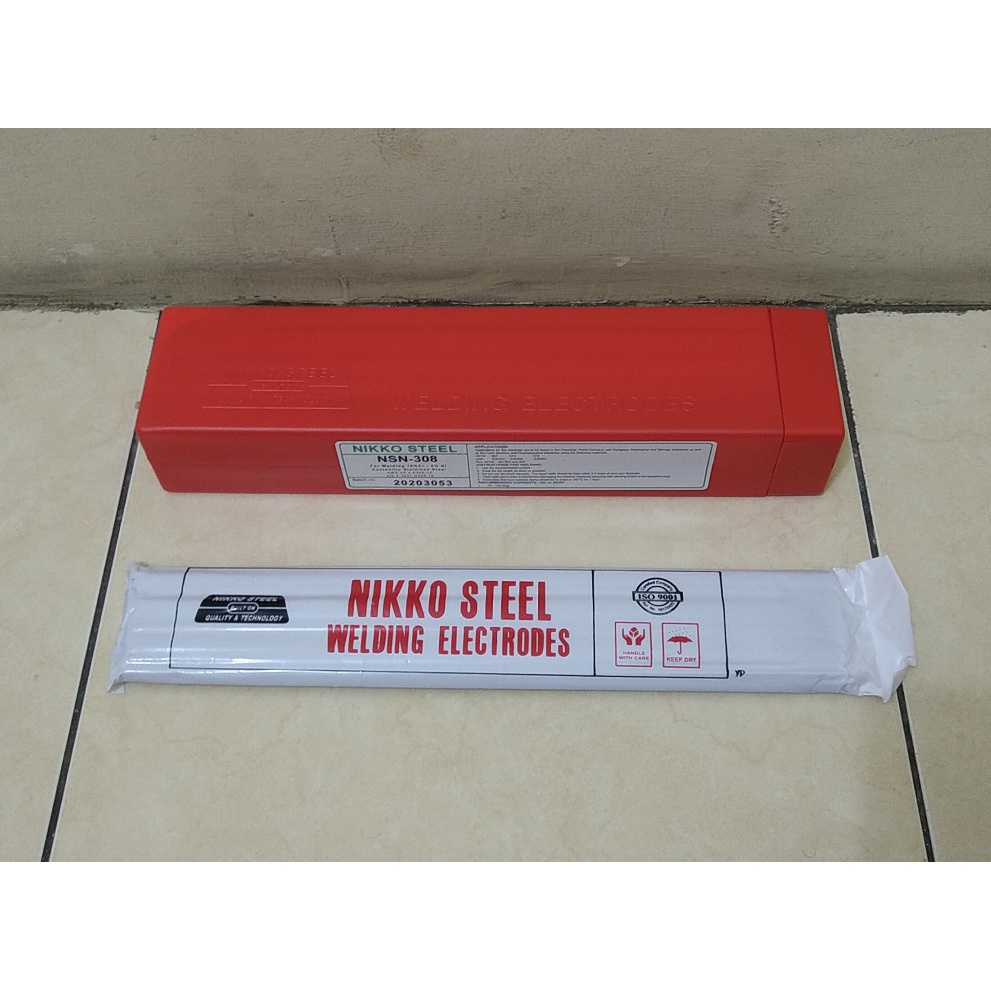 KAWAT LAS NIKKO STEEL NSN-308 3.2 x 350 mm 1 Kg LAS STAINLESS