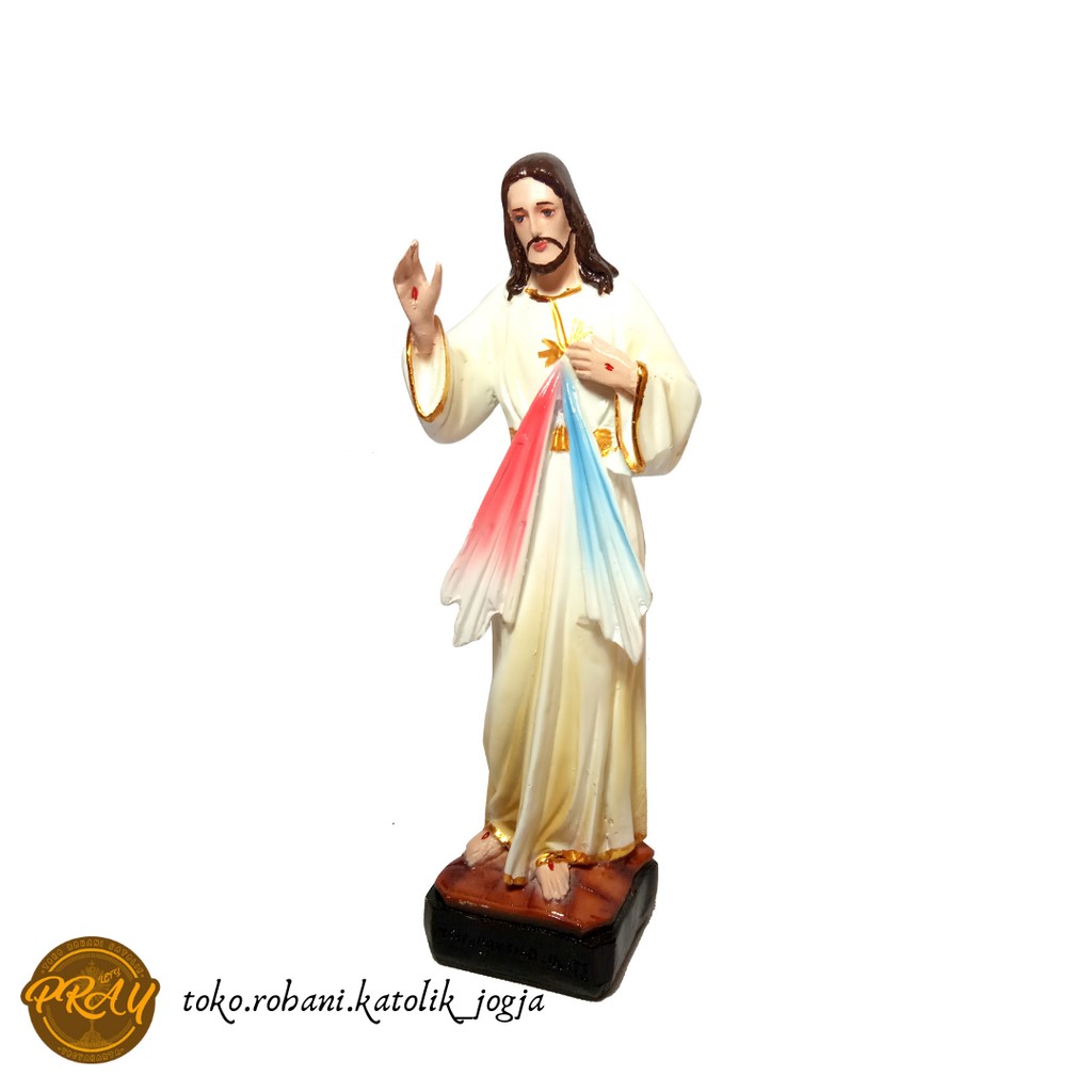 PATUNG YESUS KERAHIMAN 20 CM / PATUNG TUHAN YESUS / PATUNG KATOLIK / HATI KUDUS